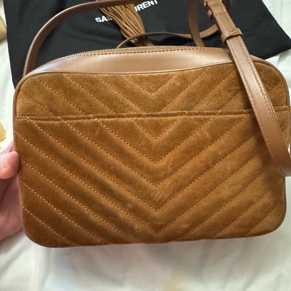 YSL camera bag is suede brown, very good condition beautiful color - Picture 8 of 17